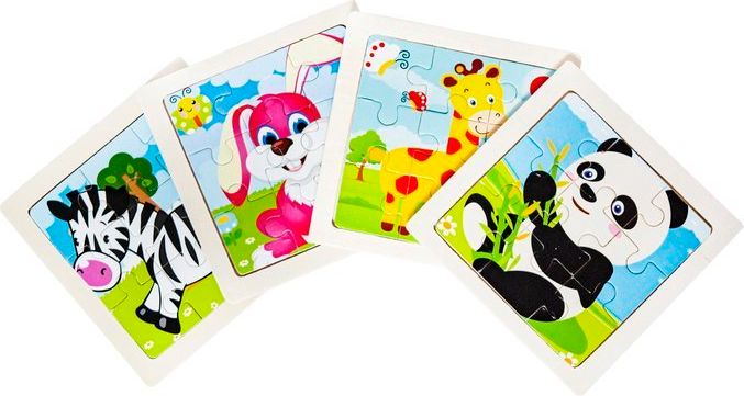 Iso trade ISO 10973 Dřevěné puzzle 4 ks - obrázek 4