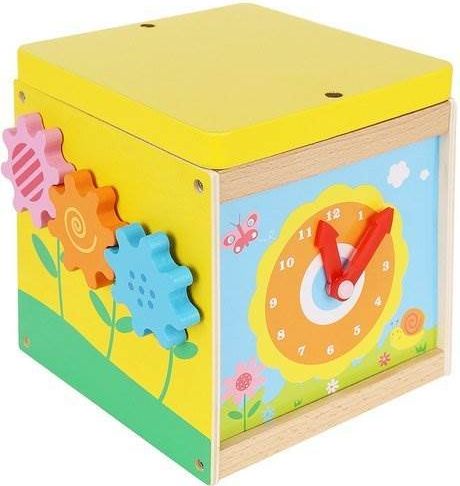 Kruzzel Kruzzel 9368 Dřevěná edukační kostka s hodinami - obrázek 4