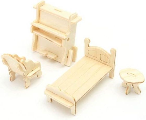Kruzzel Kruzzel 9423 3D puzzle nábytek pro panenky 34 ks - obrázek 2