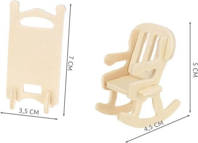 Kruzzel Kruzzel 9423 3D puzzle nábytek pro panenky 34 ks - obrázek 5