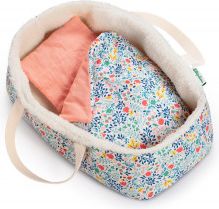 Lilliputiens - Textilní košík pro panenky s květinovým potiskem - obrázek 1