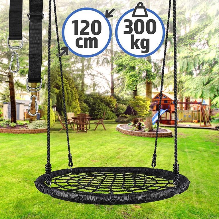 Physionics Houpačka ve tvaru kruhu, síť, 120 cm, černá - obrázek 4