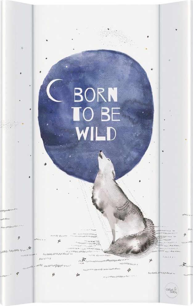 CEBA Podložka přebalovací 2-hranná MDF 80x50cm Watercolor World Born to be wild - obrázek 1
