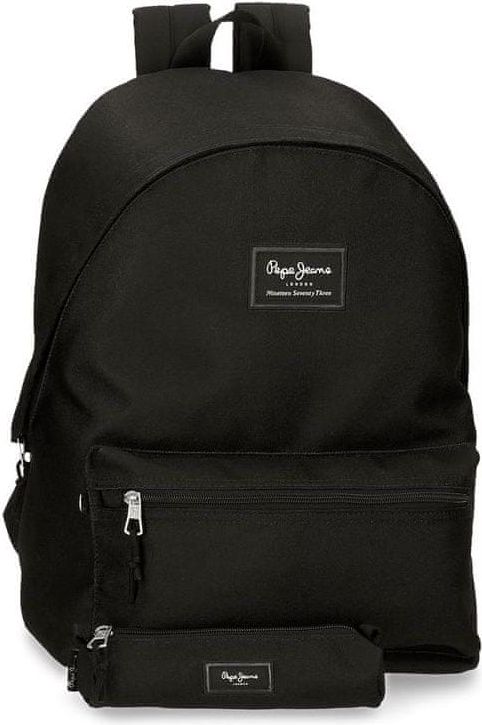 Joummabags PEPE JEANS® Basic Color Black, Studentský batoh + pouzdro, 6339221 - obrázek 1