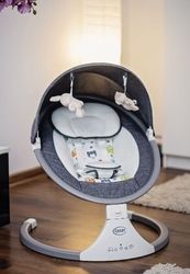 Lehátko dětské/Houpačka s dálkovým ovládáním - ROCK’N RELAX grafit - 4Baby - obrázek 7