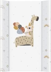 Přebalovací podložka pevná s hranami - GIRAFFE bílá s béžovou - 70x50cm - obrázek 1