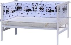 Mantinel do postýlek 140x70cm - PANDA na bílém - Scarlett - obrázek 1
