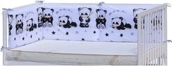 Mantinel do postýlek 140x70cm - PANDA na bílém - Scarlett - obrázek 3