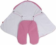 Zavinovačka do autosedačky fleece/bio bavlna - MEDVÍDEK tyrkysovo-mořská - obrázek 2