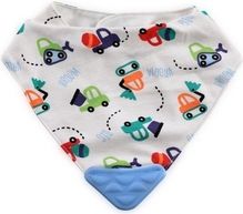 Bryndáček bavlna s kousátkem BANDANA - BLUE CARS na smetanovém - Lorelli - obrázek 1