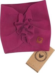 Stylová dětská čelenka - TURBAN švestková - 6-12měs. - obrázek 2