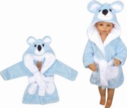 Luxusní župan chlupáčkový - KOALA modrý - vel.86 - obrázek 1