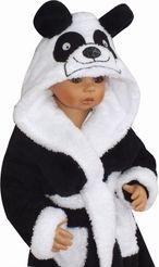 Luxusní župan chlupáčkový - PANDA černo-bílý - vel.98 - obrázek 4