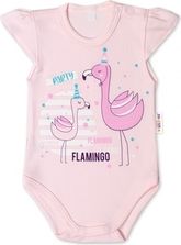 Body kojenecké krátký rukáv - FLAMINGO světle růžové - vel.62 - obrázek 1