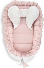 Oboustranné hnízdečko pro miminko s polštářkem - BELLA růžovo-bílé - Belisima - obrázek 1