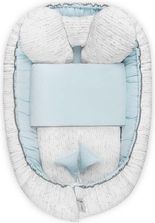 Oboustranné hnízdečko pro miminko s výbavou - ENZO modro-bílé - Belisima - obrázek 1