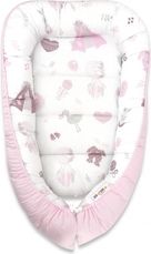 Oboustranné hnízdečko pro miminko - NEW LOVE BABY s růžovou - BabyNellys - obrázek 1