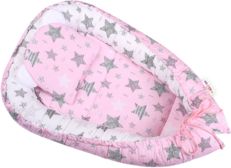 Oboustranné hnízdečko pro miminko s výbavou - STARMIX s růžovou - BabyNellys - obrázek 1