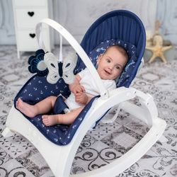 Lehátko dětské houpací se stolečkem - ALEX cool grey stars - Lorelli - obrázek 9