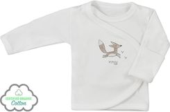 Košilka kojenecká bavlna z organické bavlny - LESNÍ PŘÍTEL smetanová - vel.56 - obrázek 1
