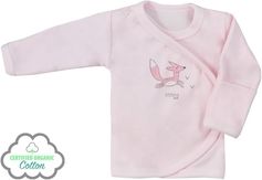 Košilka kojenecká bavlna z organické bavlny - LESNÍ PŘÍTEL růžová - vel.56 - obrázek 1
