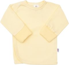 Košilka kojenecká bavlna - BOČNÍ ZAPÍNÁNÍ žlutá - vel.50 - obrázek 1