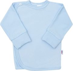 Košilka kojenecká bavlna - BOČNÍ ZAPÍNÁNÍ světle modrá - vel.50 - obrázek 1