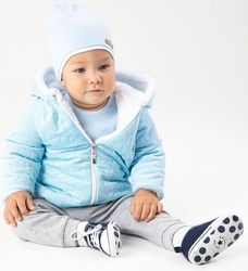 Zimní kabátek/bundička s čepičkou - WINTER šedá - vel.62 - obrázek 3