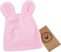Čepice kojenecká semišková - TEDDY světle růžová - vel.80-86 - obrázek 2