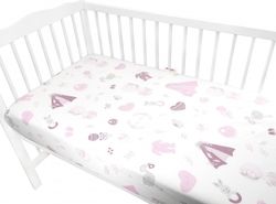 Prostěradlo dětské bavlna - NEW LOVE BABY s růžovou - 140x70cm - obrázek 2