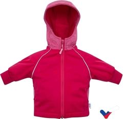 Bundička softshellová jaro/podzim NewBaby - KAPUCE růžová - vel.98 - obrázek 1