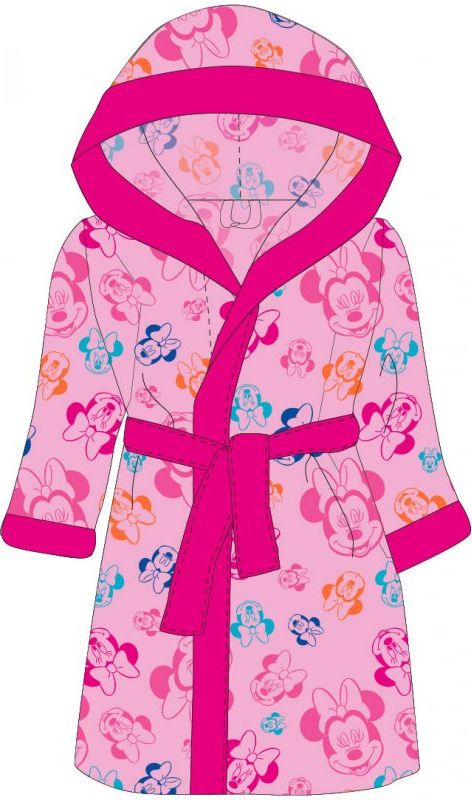 E plus M · Dětský / dívčí župan s kapucí Minnie Mouse - Disney 122 / 128 - obrázek 1