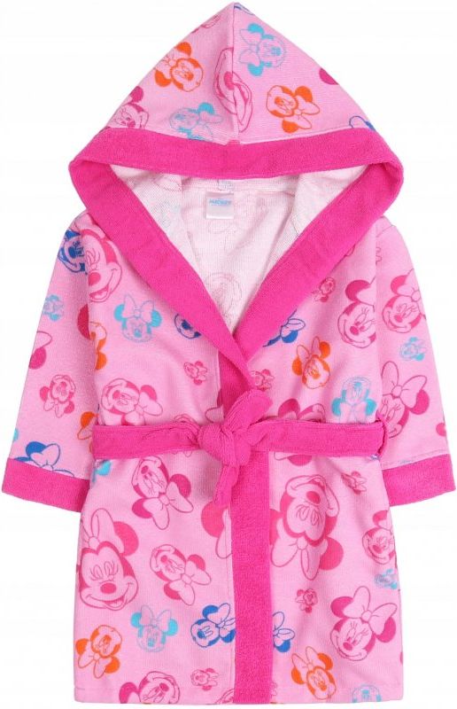 E plus M · Dětský / dívčí župan s kapucí Minnie Mouse - Disney 122 / 128 - obrázek 2