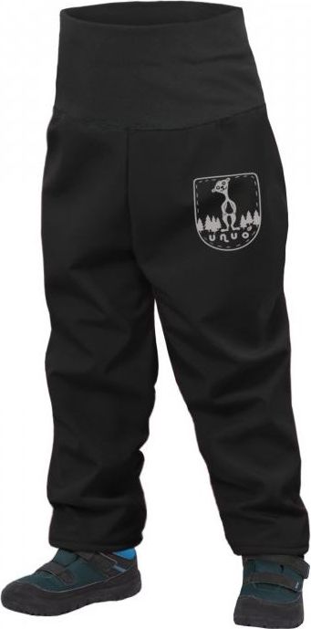 UNUO Batolecí Softshellové kalhoty s fleecem černé + reflexní obrázek Evžen Velikost: 80 - 86 - obrázek 1