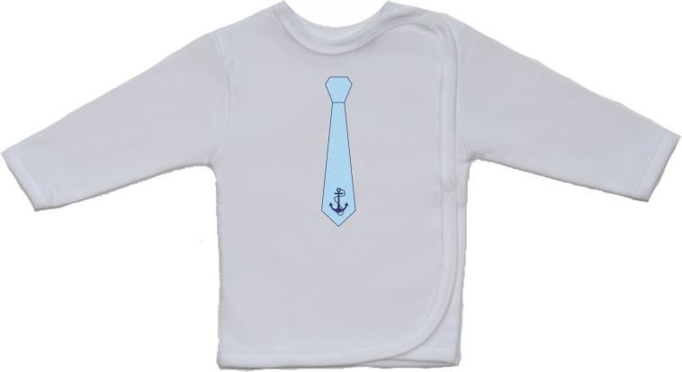 Kojenecká košilka Gama s větším obrázkem kravaty s kotvičkou velikost 52 - obrázek 1