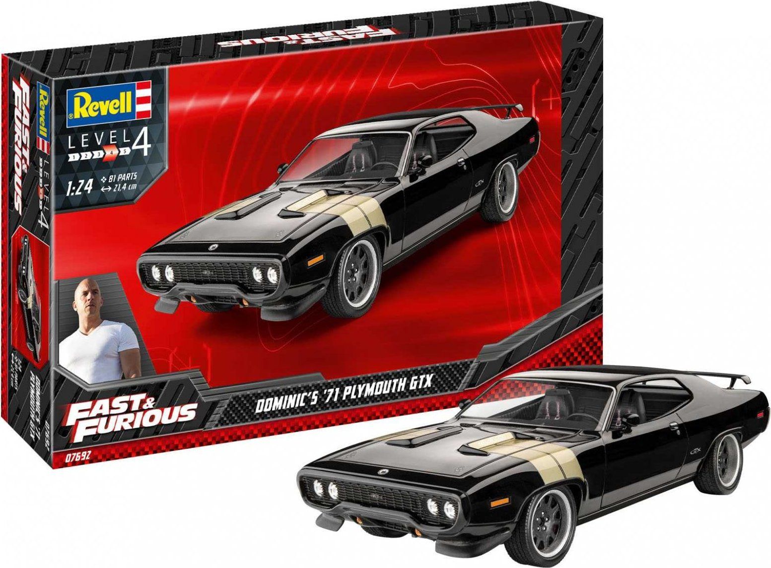 REVELL Plastic ModelKit auto 07692 - Fast & Furious - Dominics 1971 Plymouth GTX (1:24) - obrázek 1