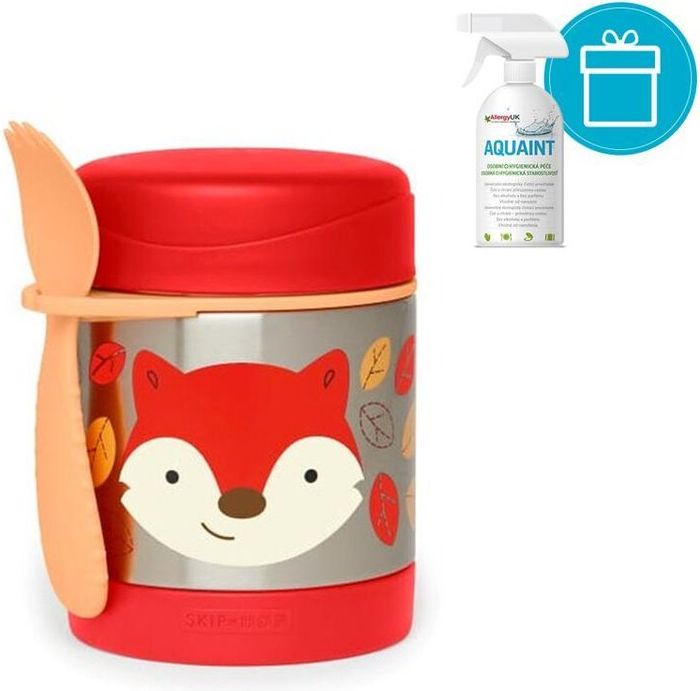SKIP HOP Zoo Termoska na jídlo se lžičko/vidličkou Liška 325 ml, 3+ + AQUAINT 500 ml - obrázek 1
