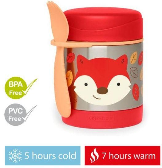 SKIP HOP Zoo Termoska na jídlo se lžičko/vidličkou Liška 325 ml, 3+ + AQUAINT 500 ml - obrázek 2