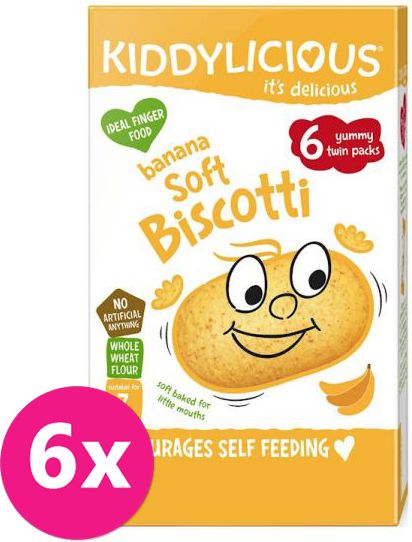 6x KIDDYLICIOUS Sušenky měkké banánové - obrázek 1
