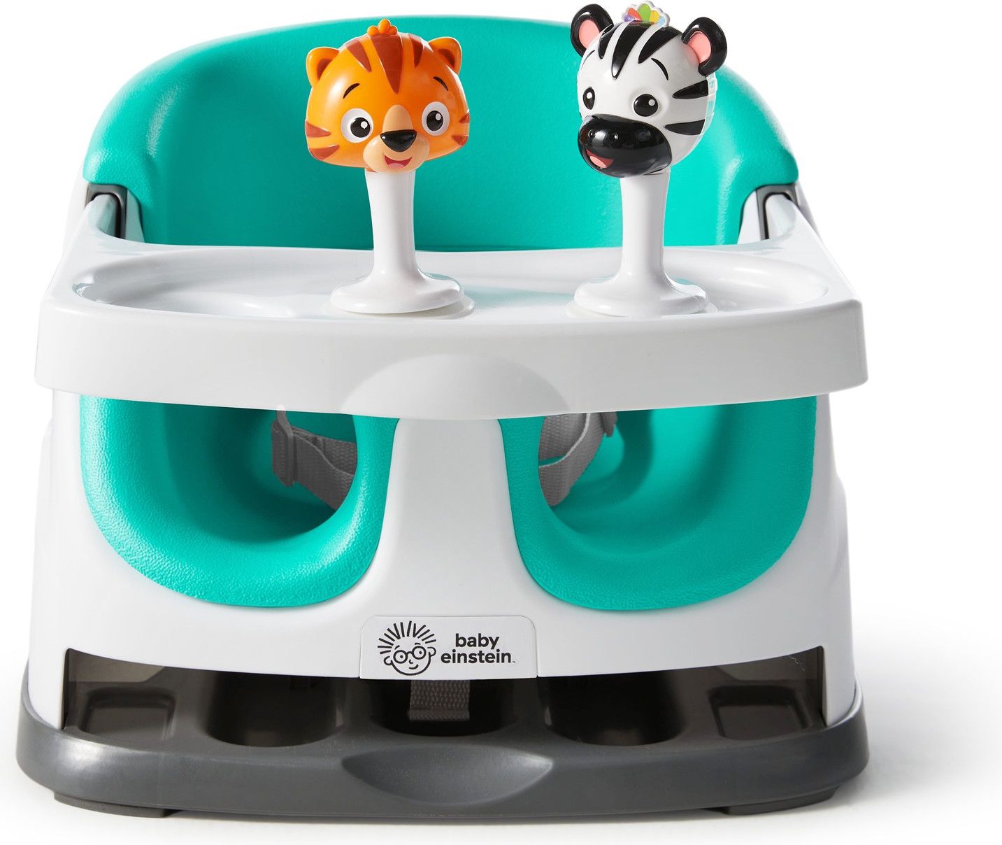 BABY EINSTEIN Podsedák na židli s 2 hračkami 2v1 Dine & Discover 6m + do 23 kg - obrázek 1