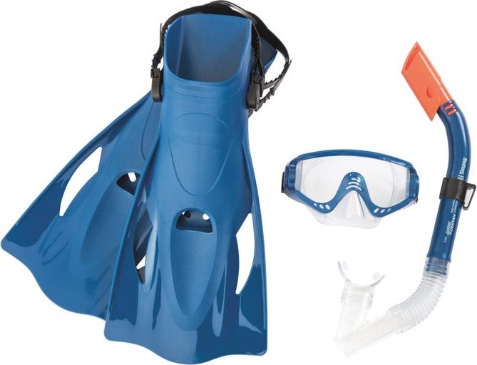BESTWAY Set šnorchlovací MERIDIAN- ploutve, brýle, šnorchl modrý - obrázek 1