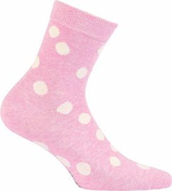 Dívčí ponožky WOLA vzor PUNTÍKY růžové Velikost: 36-38 - obrázek 1