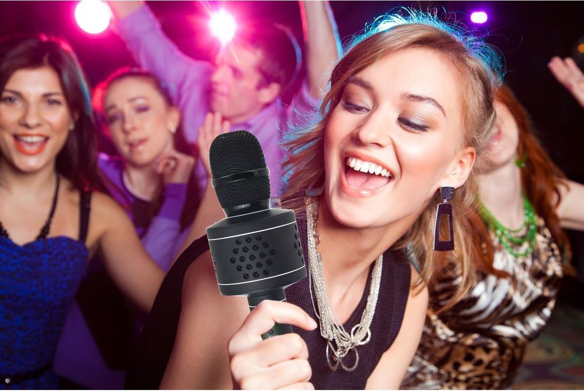 Mikrofon Karaoke Bluetooth černý - obrázek 5