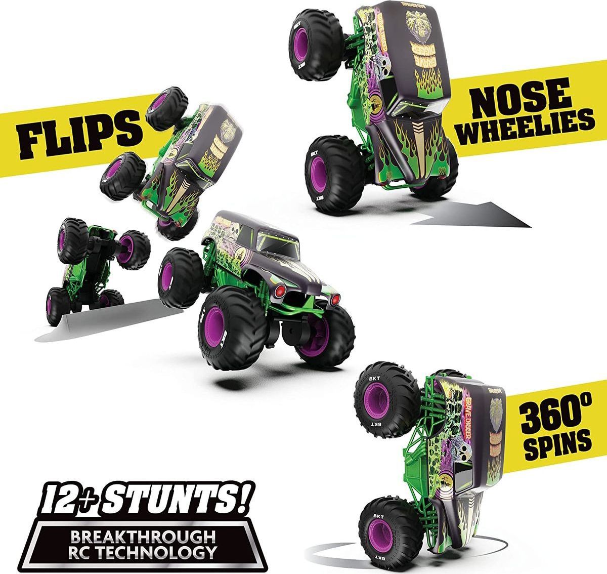 Monster Jam RC Akrobatický Grave Digger - obrázek 4