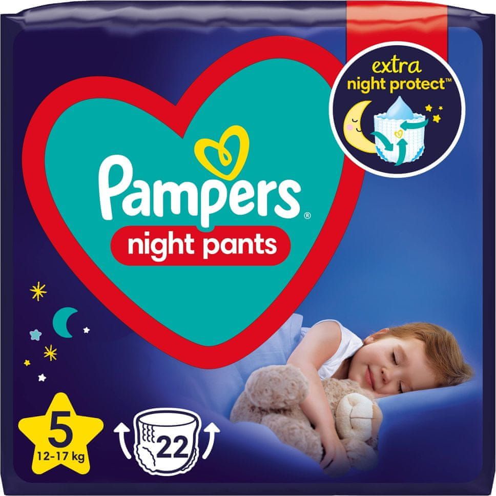 Pampers Night Pants Plenkové Kalhotky Velikost 5, 22 Kalhotek, 12kg-17kg - obrázek 1