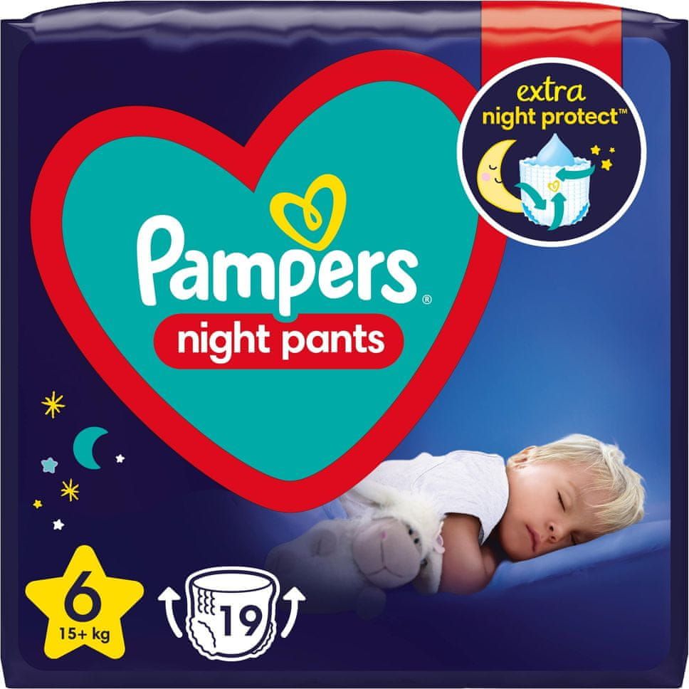 Pampers Night Pants Plenkové Kalhotky Velikost 6, 19 Kalhotek, 15kg+ - obrázek 1