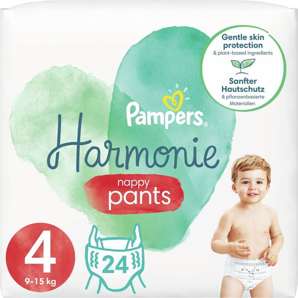 Pampers Plenkové Kalhotky Pants Harmonie Velikost 4, 24 Plenky, 9kg-15kg - obrázek 1