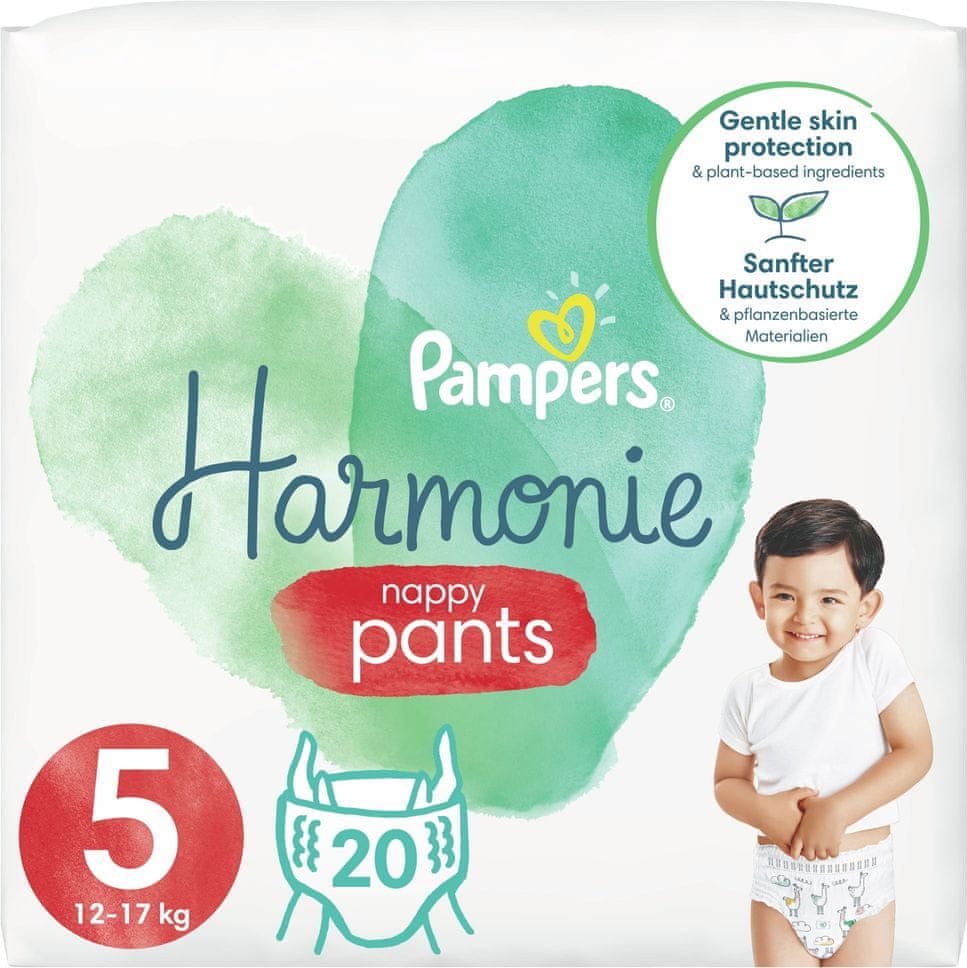 Pampers Plenkové Kalhotky Pants Harmonie Velikost 5, 20 Plenky, 12kg-17kg - obrázek 1