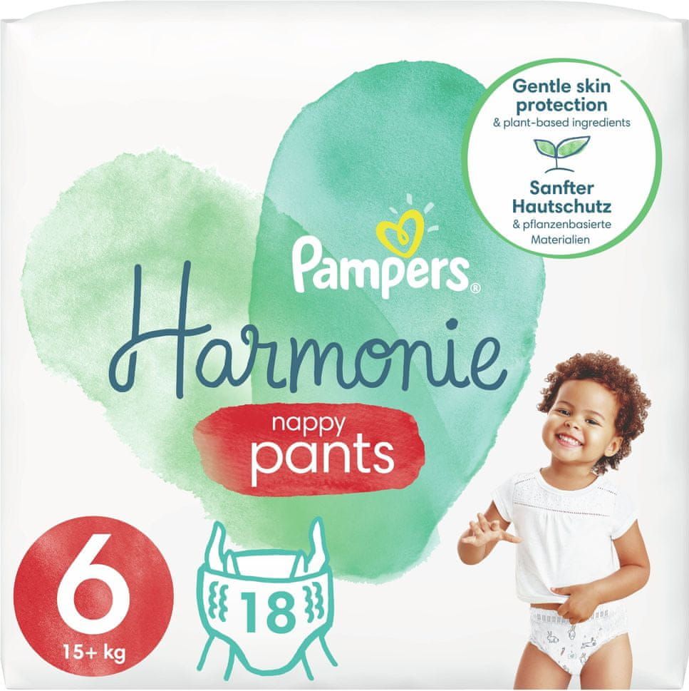 Pampers Plenkové Kalhotky Pants Harmonie Velikost 6, 18 Plenky, 15kg+ - obrázek 1