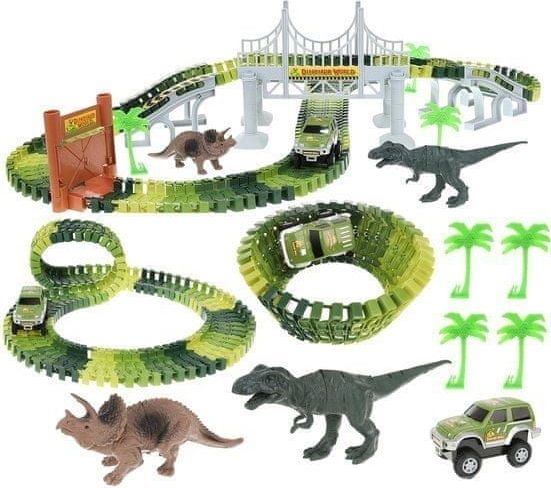 iMex Toys 9417 Dinosauří autodráha 142 dílků - obrázek 1